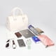 thumbnail image 4 of MIFORINES Bolso de mano con asa superior en forma de almohada de gelatina de verano para mujer, bolso de cristal transparente de Color caramelo, 4 of 4