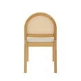 thumbnail image 5 of Nathan James Bailey 19 in. Boucle Dining Chair, Upholstered Side Chair with Natural Woven Rattan Back and Solid Wood Legs, Natural Brown, 5 of 8