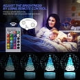 thumbnail image 5 of YSITIAN Night Light for Kids, Remote Control 16 Colors Children 3D Illusion Bedroom Bedside Dimmable Lamp Christmas Tree Toys YT-7556, 5 of 7