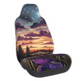thumbnail image 1 of Wukai Starry Night Purple Irises Full Set Car Seat Covers with Soft Padding Universal Auto Front Seats Protector and Cushion Mat, 1 of 5