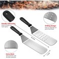 thumbnail image 1 of Griddle Accessory Kit, 12 Piece Flat Top Stainless Steel Griddle Tool Set with Griddle Cleaning Kit, Scraper, Metal Spatula, Egg Rings and Storage Bag for Outdoor BBQ , camping, black, 1 of 5