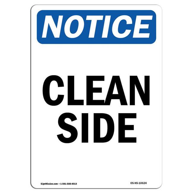 SignMission OS-NS-A-1218-V-10624 12 x 18 in. OSHA Notice Sign - Clean Side