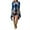 Blue, variant on Auburet Womens Sleeveless Plaid Asymmetrical Hem Tassel Drape Open Front Cardigan Vest