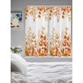thumbnail image 3 of Orange Eucalyptus Leaves Bathroom Window Curtain, Watercolor Spring Summer Botanical Light Filtering Coffee Kitchen Curtains, Bedroom Living Room Curtains 2 Panel 84"x63", 3 of 6