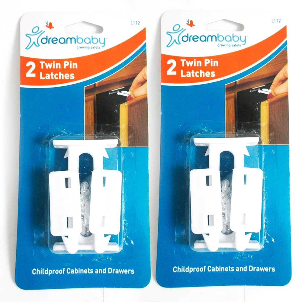 New 4 Pk Drawer Latches Child Safety Protection Latch