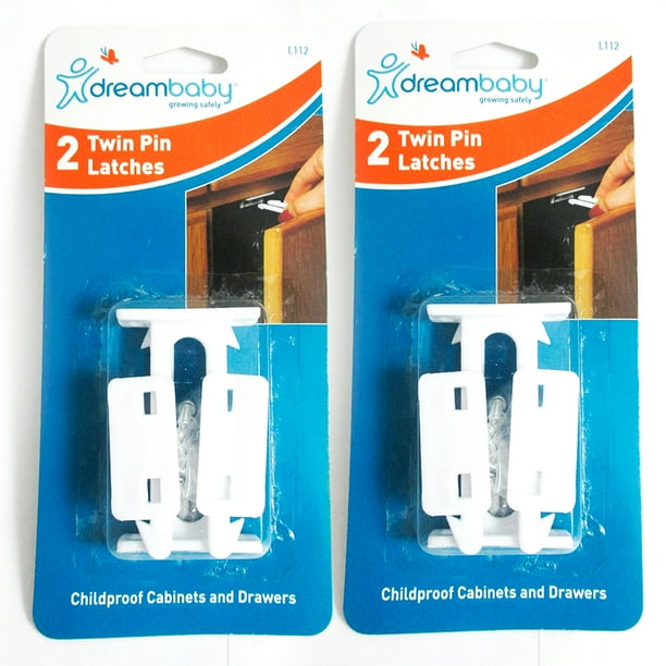 New 4 Pk Drawer Latches Child Safety Protection Latch