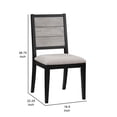 thumbnail image 5 of Elina 23 Inch Dining Chair- Set of 2- Plank Style Back- Gray Polyester, 5 of 6