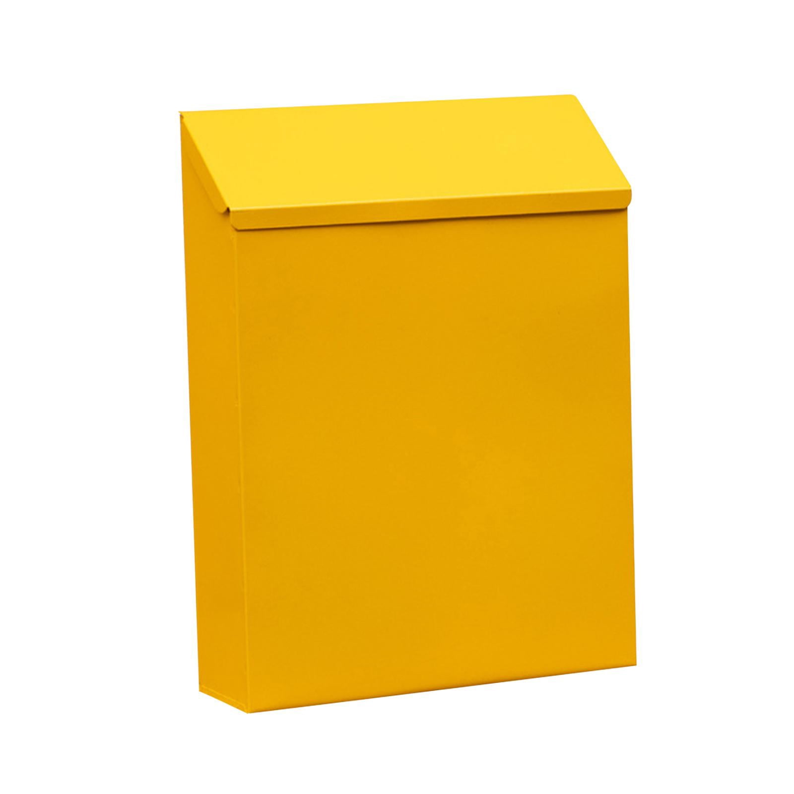 Baoblaze Wall Mount Mailbox Letterbox Newspaper Holder Box for Porch Home Office Gate yellow