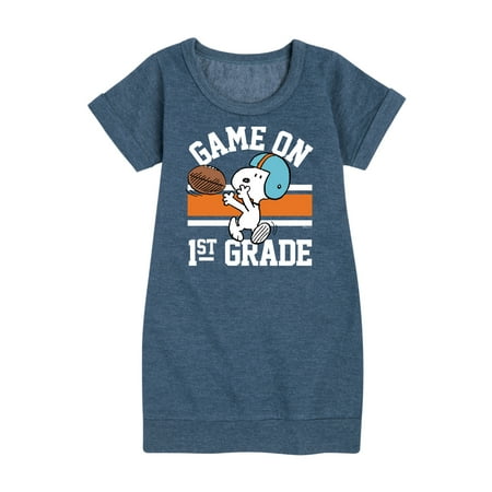 

Peanuts - Game On 1st Grade - Toddler And Youth Girls Fleece Dress