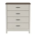 thumbnail image 4 of Lancaster Farmhouse 4-Drawer Dresser, Ivory & Oak, Living Essentials My Lux Decor Round, 4 of 6