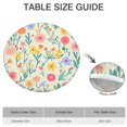 thumbnail image 6 of Pioneer Flower Floral Print Pattern Round Fitted Tablecloth with Elastic Edge,Dining Table Cover Waterproof,Outdoor Round Tablecloth for Camping,Dining,Indoor and Outdoor, 6 of 7