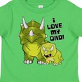 thumbnail image 4 of Inktastic I Love My Dad with Baby and Daddy Triceratops Boys or Girls Toddler T-Shirt, 4 of 5