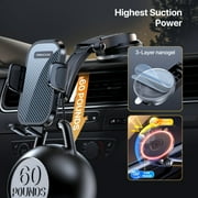 [Universal Car Phone Holder] TOPK Upgrade Car Phone Holder Mount, Universal Cell Phone Car Mount for Dashboard Car Dash Mount Mobile Holder for iPhone, Samsung And All Android Smart Phones
