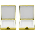 thumbnail image 3 of Set of 2 Square-Shaped Pocket Purse Pill Box & Organizer (Gold Angel), 3 of 4