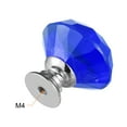 thumbnail image 3 of 42mm Crystal Knobs Diamond Shaped Pulls Handles Blue 2 Pack, 3 of 5