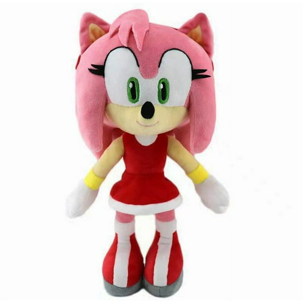 Cute Animation Sonic Plush toy Sonic The Hedgehog 9 Amy Rose in Red Dress Stuffed Plush Gifts for Kids Boys and Girls Fans