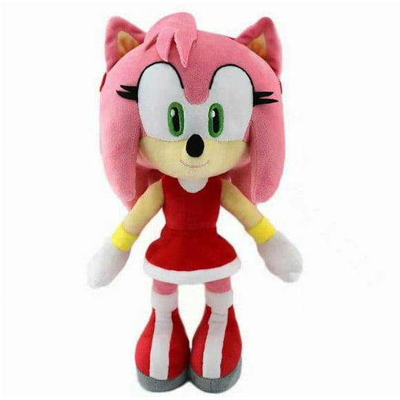 Animation Sonic Plush toy Sonic The Hedgehog 9" Amy Rose in Red Dress Stuffed Plush Gifts for Kids Boys and Girls Fans