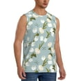 thumbnail image 2 of Fotbe Men's Tulips Flowers Print Men's Sleeveless Muscle Tank Tops Casual T-Shirts for Gym Workout Beach-3X-Large, 2 of 8
