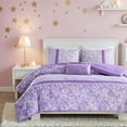 thumbnail image 2 of Regency Heights Full/Queen Comforter Sets, 4-Piece Floral Kids Bed Sets for All Season, Purple Bedding Comforter Sets for Girls, 2 of 4