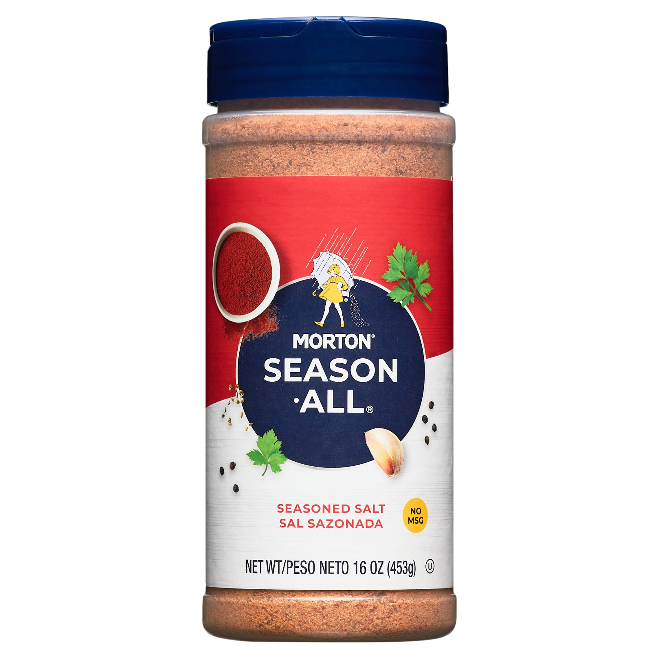 Morton Season-All Seasoned Salt - Blend of Salt and Savory Spices, for BBQ,  Grilling, and Potatoes, 16.0 OZ Canister - CAJA USA