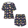 thumbnail image 5 of "Wukai Turtle Women's Pajama Set - Short-Sleeve Top and Shorts with Elastic Waistband and Pockets for Loungewear, Yoga, and Casual Wear-, 5 of 8