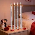 thumbnail image 6 of hulanddfd 4 pcs 10 inch Taper Candles, Electroplated Twisted Candles Unscented Smokeless Clean Dripless and Low-Fume Burning for Weddings Dinner Celebrations, 6 of 6