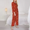 thumbnail image 3 of Daiia Tomatoes for Women's Long-Sleeved Pajama Set – Soft & Comfortable Sleepwear Button-Up Pajamas Cozy Lounge Wear-Large, 3 of 7