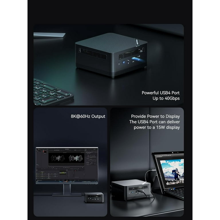 MINISFORUM Venus Series Mini PC, AMD Ryzen 9, 64GB RAM, 1TB SSD