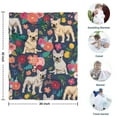thumbnail image 4 of French Bulldog Dog and Flower Blanket,Comfortable Soft Flannel Throw Blanket,All Season,Warm Lightweight Blankets for Sofa Bed Couch Living Room Chair,30"x40"(80x100cm), 4 of 4