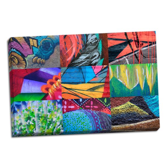 Gango Home Decor Graffiti II by Kathy Mahan (Ready to Hang); One 36x24in Hand-Stretched Canvas