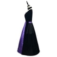 thumbnail image 5 of Mrat Costume de Sorcière pour Femmes 2024 Halloween Cosplay Tuniques Robes Coupe Ajustée à Manches Longues à Blocs de Couleur Plissées Robe Longue P-221 Violet TG, 5 of 5