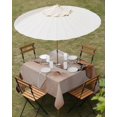 thumbnail image 3 of Outdoor Tablecloth with Umbrella Hole, Marble Brown Spillproof Waterproof Outdoor Table Cover, Modern Abstract Ink Painting Luxury Patio Tablecloths for Party/Garden/Picnic, Square 60"x60", 3 of 9
