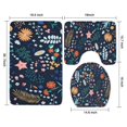 thumbnail image 3 of Pioneer Flower Floral Print Pattern Bathroom Rugs Sets 3 Piece,Toilet Cover Set,Absorbent Non Slip Bathroom Mats Sets with U-Shaped Contour Rug Toilet Rug Set, 3 of 5
