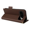 thumbnail image 6 of for Google Pixel 10 Pro XL Wallet Case, Lychee Pattern PU Leather Purse Cover with Card Holder, Kickstand, Magnetic Clasp, Full Body Shockproof Silicone Inner Shell Protective Phone Case, Brown, 6 of 8