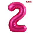 thumbnail image 2 of Set de globos Hengximaoyi, 40 cm, corona rosa intenso, número 2, 2 of 3
