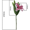 thumbnail image 3 of 7 Pcs Artificial Lily Flowers Artificial Lilies Flowers for Home Wedding Bouquets Home Hotel Party Decor Graves Arrangement (Red), 3 of 10