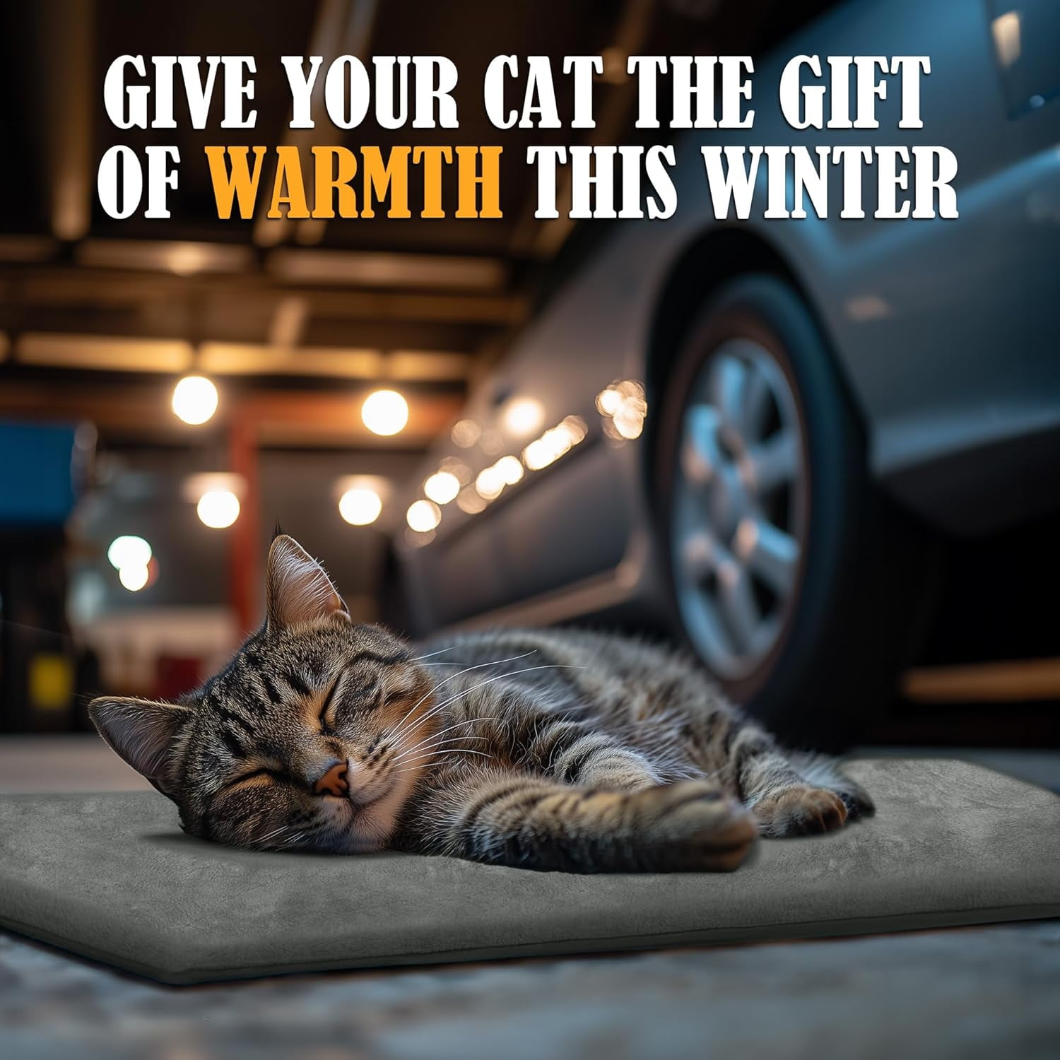 Outdoor Heating Pad for Cats, Pet Heating Pad for Outdoor Cat House,Safe Electric Cat Warming Pad,Waterproof Heated Cat House for Outside Feral Cat Animal,Outdoor Heat Cat Dog Bed Mat, 20"X16"