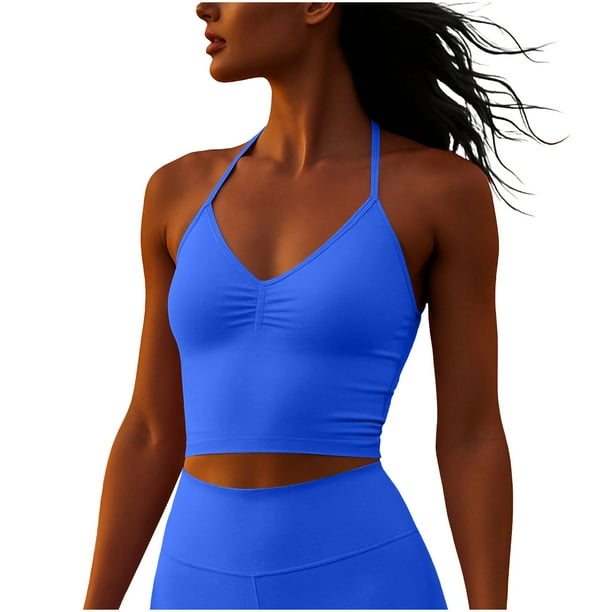 mfyjkho Camisetas Sin Mangas, Camisolas De Cuello Redondo Para Mujer, Para Correr, Deportes, Fitness, Que Absorben El Calor Y La Transpiración, Para Una Espalda Hermosa Y Yoga. Xl