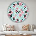 thumbnail image 2 of Designart 'Evening Garden Pattern I' Large Cottage Wall Clock, 2 of 5