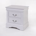 thumbnail image 2 of Hassch Wooden Nightstand with 2 Storage Drawers Mid-Century Accent Bedside Table for Bedroom Living Room, White, 2 of 4