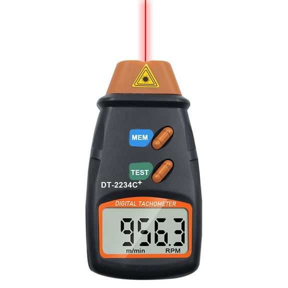 Handheld Digital Tachometer 2.5-99999RPM Non-contact Laser Rotation Speed Meter with Cloth Bag for Motors Fans Washing Machine Automobiles