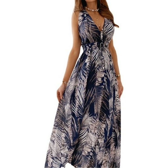 2023 Women's Printed Dresses With Narrow Back