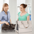thumbnail image 6 of Stylish Pet Carrier Purse Leather Bag for Small Dogs Cats Puppy,Airline Approve Soft-Side Carriers, 6 of 6