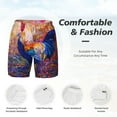 thumbnail image 5 of Gaeub Rooster Oil Painting Mens Swim Trunks Stretch Beach Shorts Quick Dry for Men Swim Shorts Swimwear with Pockets- X-Large, 5 of 9