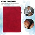 thumbnail image 4 of for iPad 10th Generation 10.9" 2022 Case - Shockproof Light Weight Protective Embossed Floral PU Leather with Pen Slot & Kickstand & Card Slots Case Cover for iPad 10th Gen 10.9 inch, Red, 4 of 8
