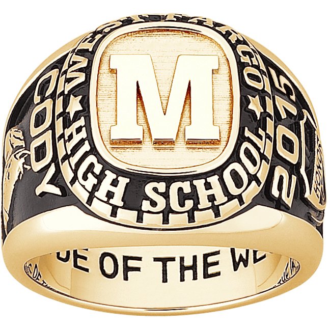 Freestyle Class Rings Personalized Men's Sterling Silver or 18kt Gold