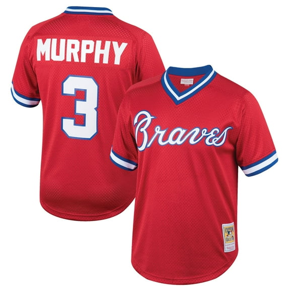 Youth Mitchell & Ness Dale Murphy Red Atlanta Braves Cooperstown Collection Mesh Batting Practice Jersey