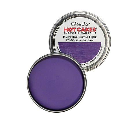 UPC: 0813043011137 | Enkaustikos Hot Cake Encaustic Wax Paint  1.5 oz. Tin  Dioxazine Purple Light