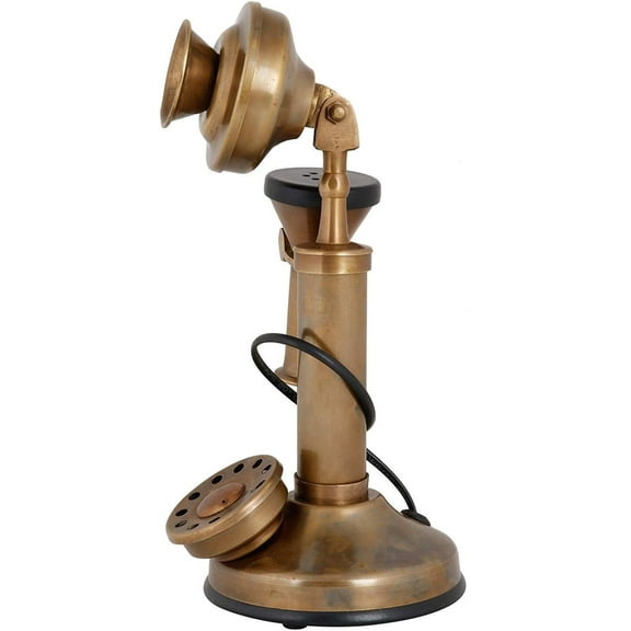 Antique Miniature Vintage Rotary Dial Office Candlestick Phone Replica Desktop Ornament Home Decorative Table Telephone Show case Props