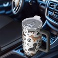 thumbnail image 6 of OBREWU Dachshund Footprint Tumbler with Handle and Lid,Dachshund Footprint 40oz Double Wall Vacuum Insulated Tumbler,Cups Gift for Women and Men, 6 of 7